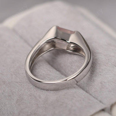 Princess Rose Quartz Ring For Men - Palmary