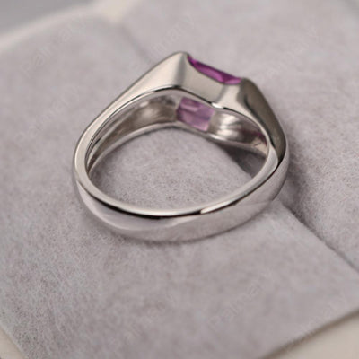 Princess Pink Sapphire Ring For Men - Palmary