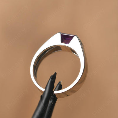 Princess Cut Amethyst Ring For Men - Palmary