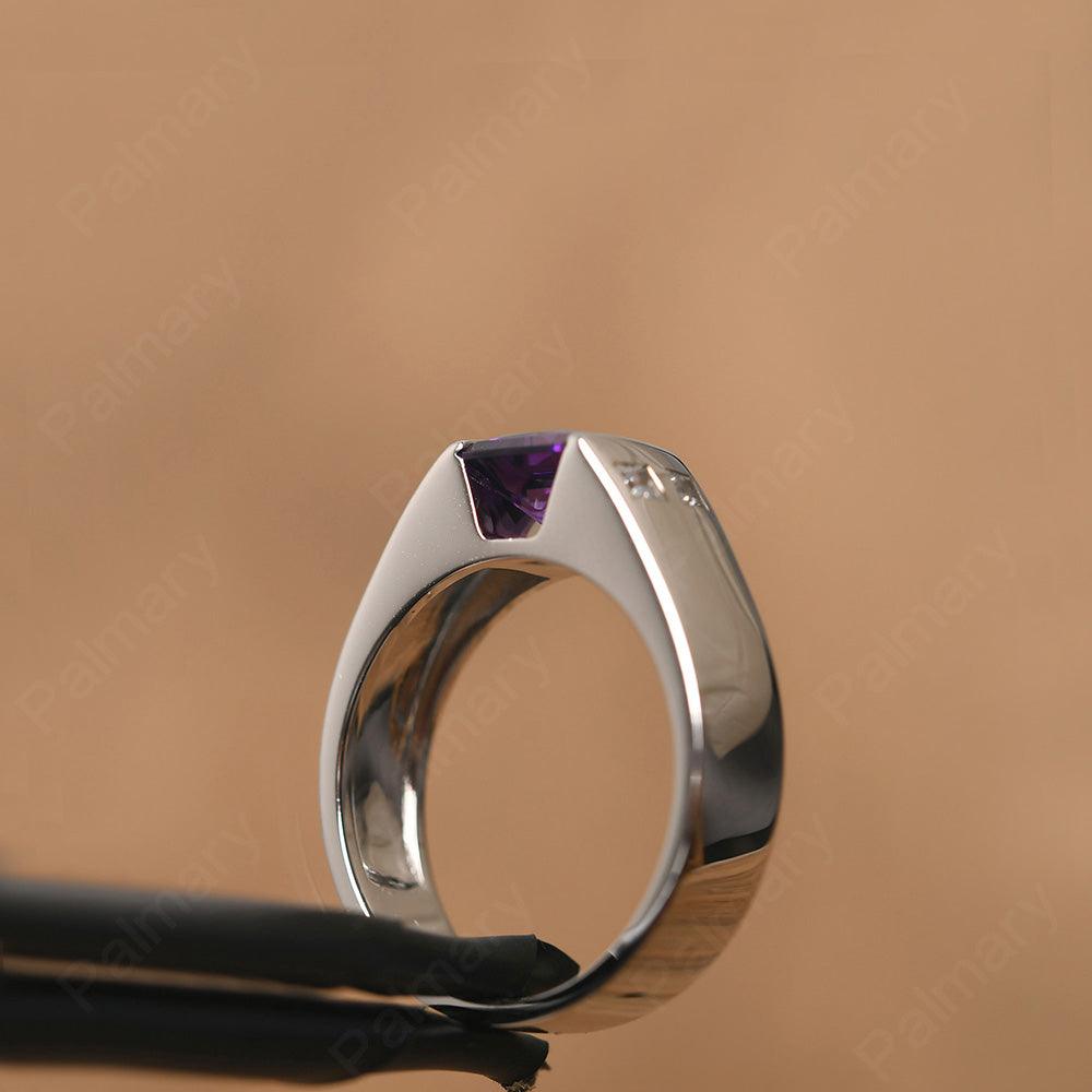 Princess Cut Amethyst Ring For Men - Palmary