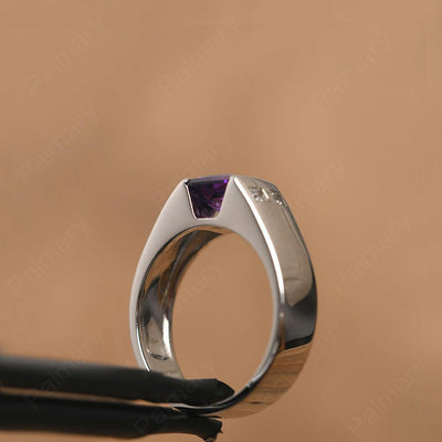 Princess Cut Amethyst Ring For Men - Palmary