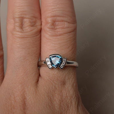 Trillion Cut Alexandrite Alternative Engagement Rings - Palmary
