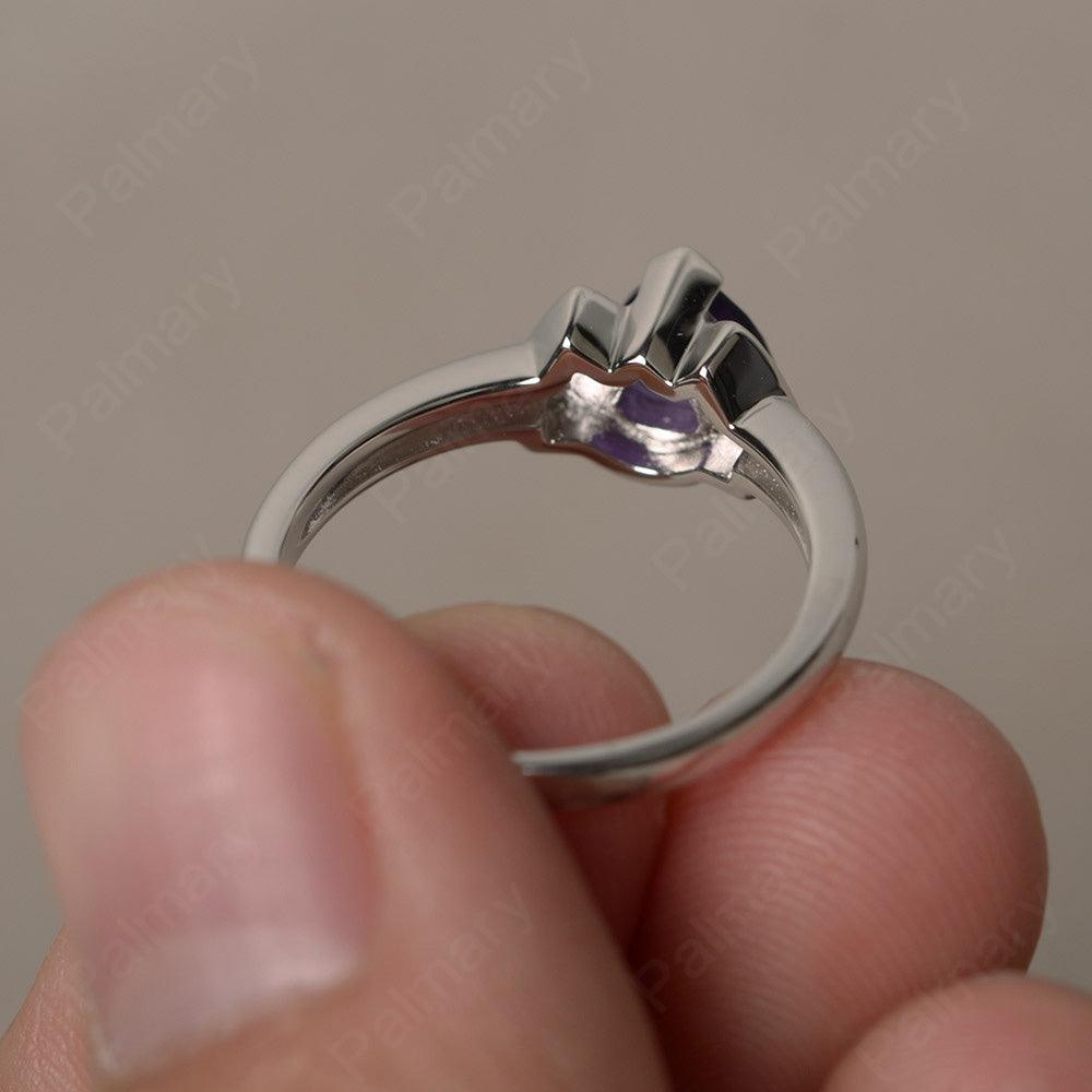 Trillion Cut Amethyst Alternative Engagement Rings - Palmary