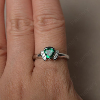 Trillion Cut Emerald Alternative Engagement Rings - Palmary