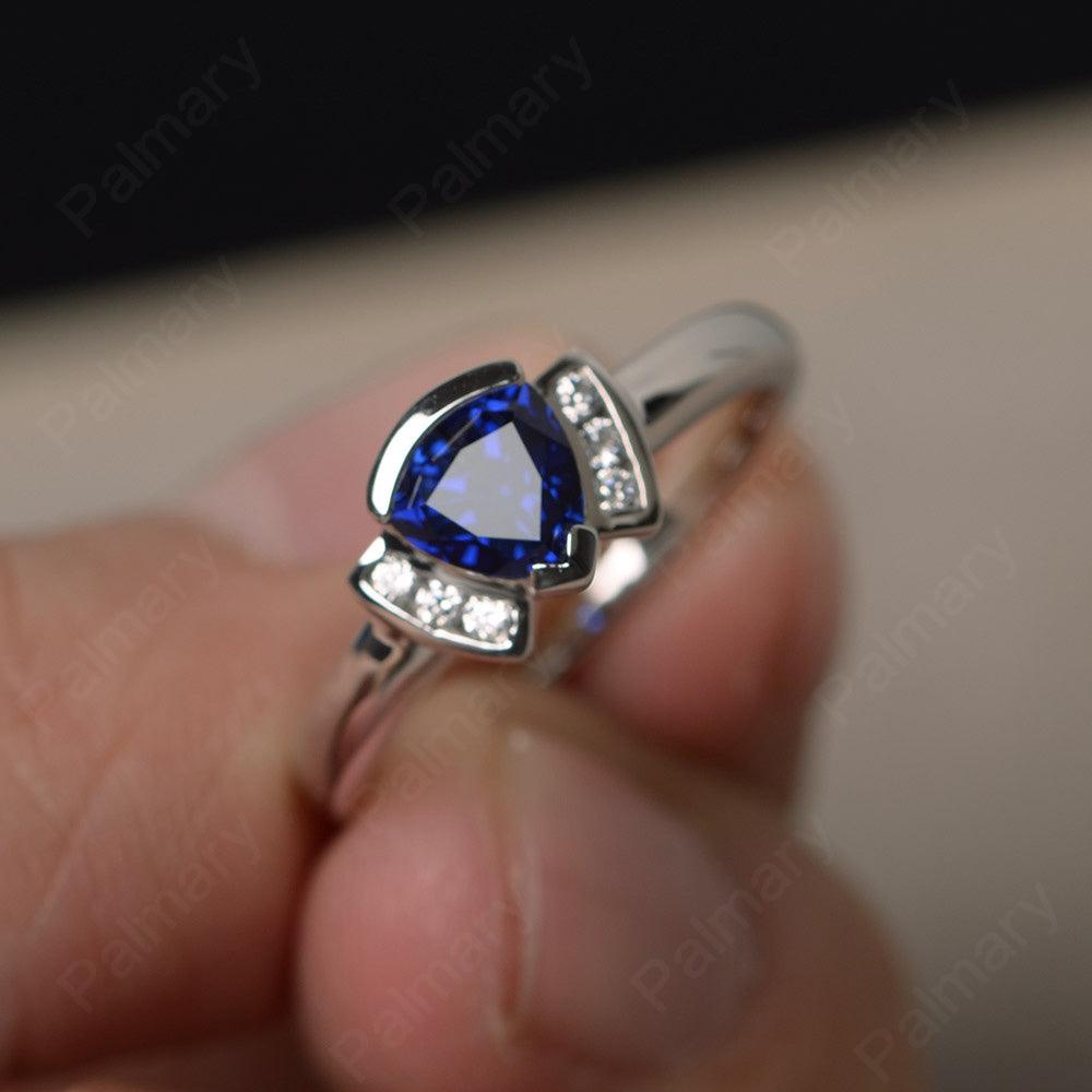 Trillion Cut Sapphire Alternative Engagement Rings - Palmary