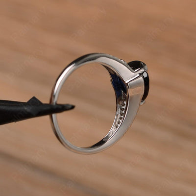 Trillion Cut Split Sapphire Wedding Rings - Palmary