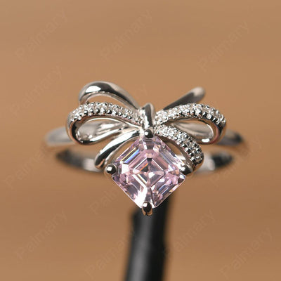 Asscher Cut Cubic Zirconia Ring Sterling Silver - Palmary