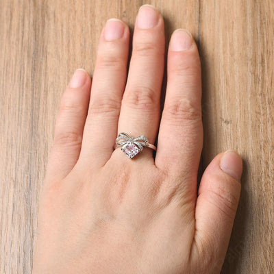 Asscher Cut Cubic Zirconia Ring Sterling Silver - Palmary