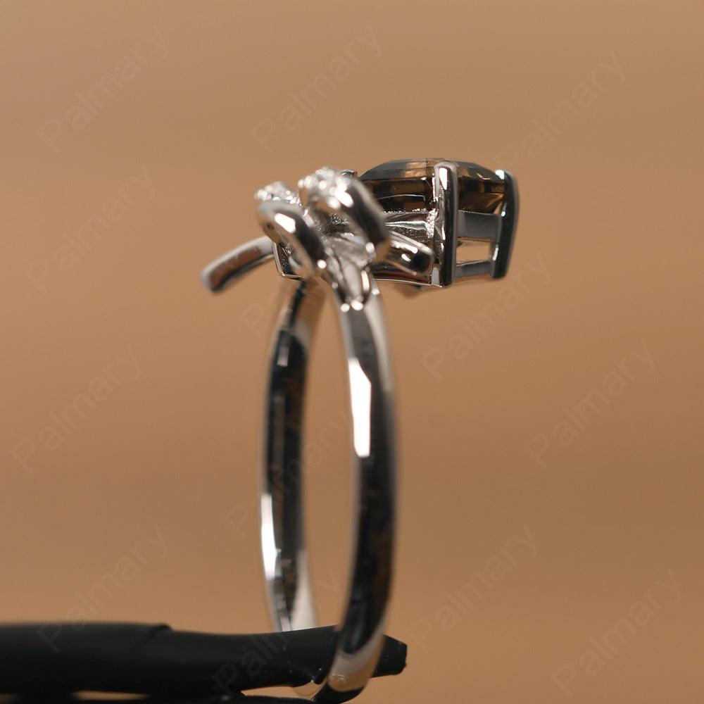 Asscher Cut Smoky Quartz  Ring Sterling Silver - Palmary