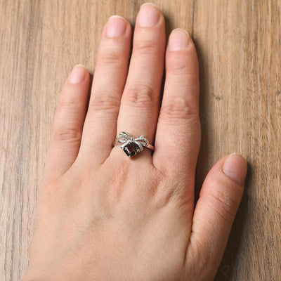 Asscher Cut Smoky Quartz  Ring Sterling Silver - Palmary