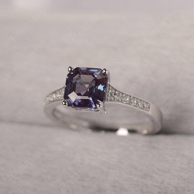 Asscher Cut Alexandrite Engagement Rings - Palmary