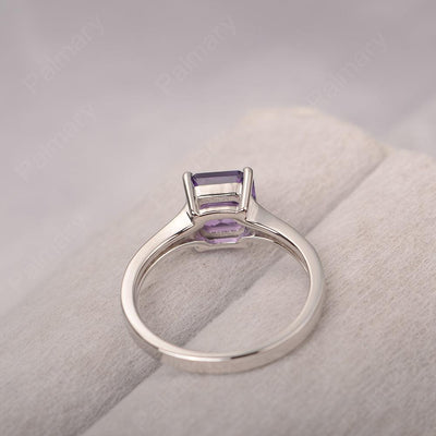 Asscher Cut Amethyst Engagement Rings - Palmary