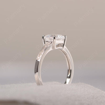 Asscher Cut Cubic Zirconia Engagement Rings - Palmary