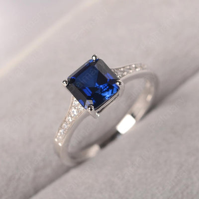 Asscher Cut Sapphire Engagement Rings - Palmary