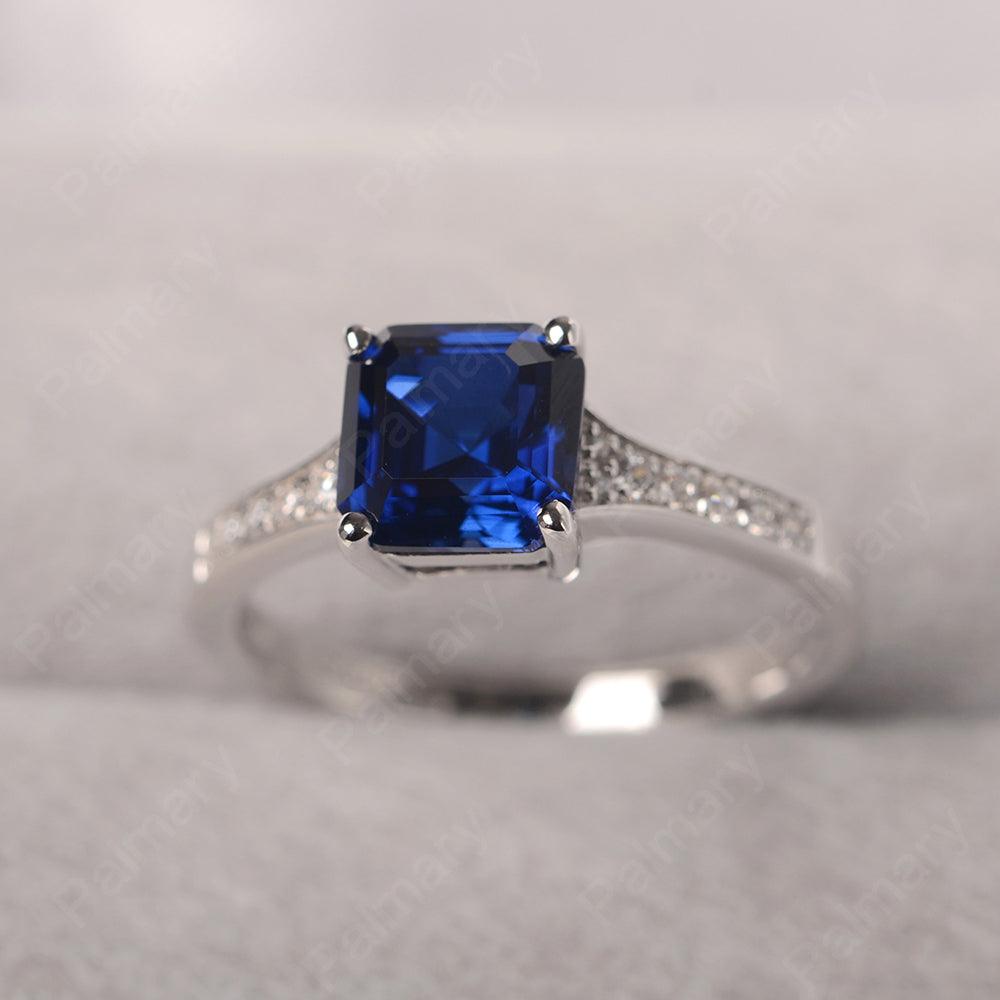 Asscher Cut Sapphire Engagement Rings - Palmary