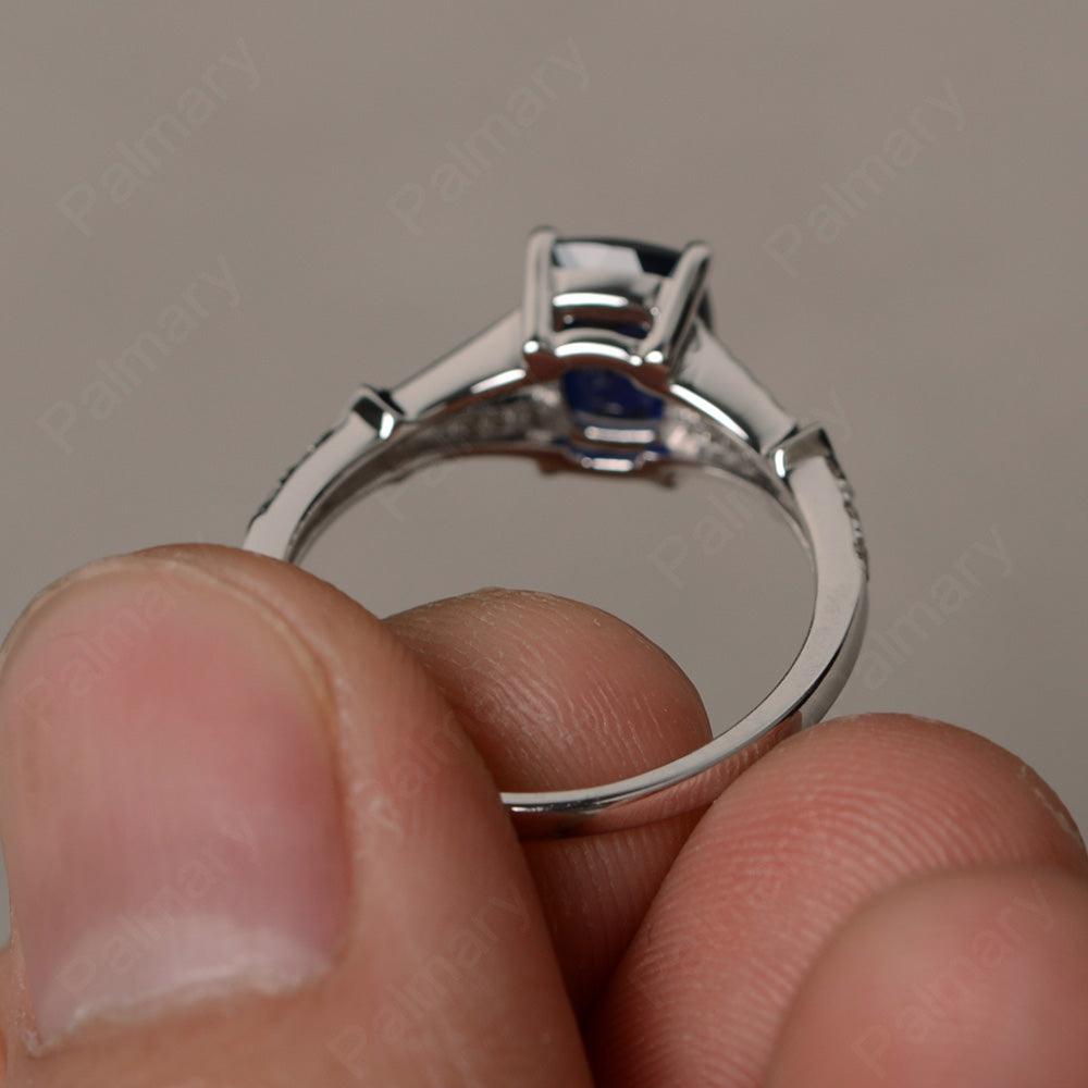 Cushion Cut Sapphire Promise Ring - Palmary