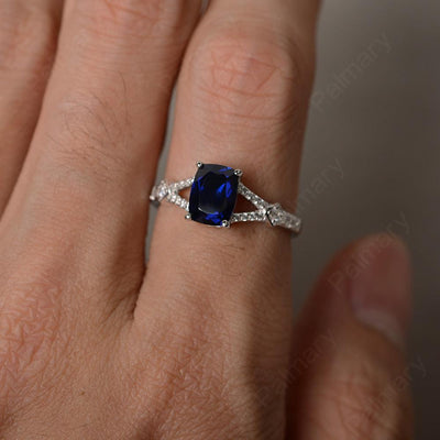 Cushion Cut Sapphire Promise Ring - Palmary