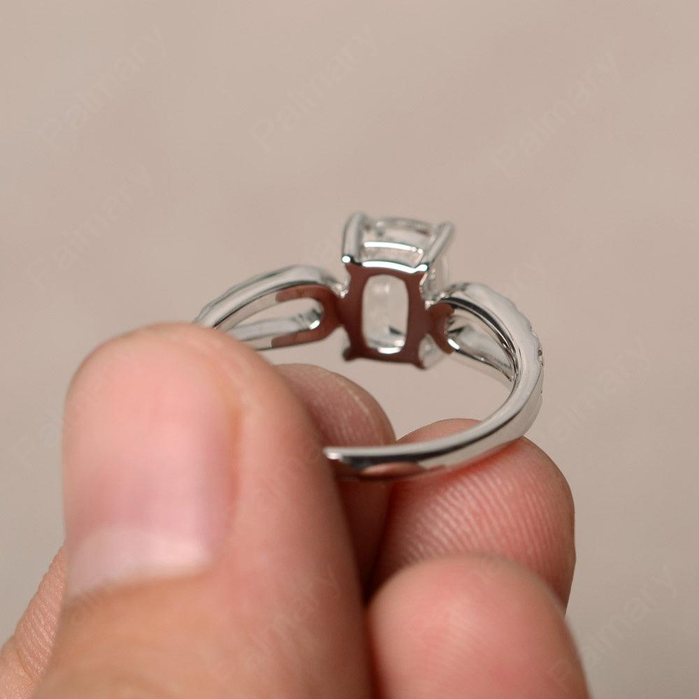 Cushion Cut White Topaz Solitaire Ring - Palmary