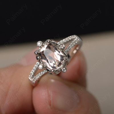 Cushion Morganite Non-traditional Engagement Rings - Palmary