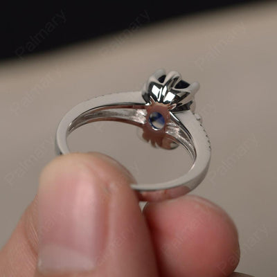 Cushion Sapphire Non-traditional Engagement Rings - Palmary