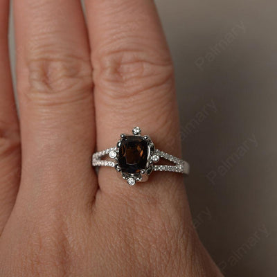 Cushion Smoky Quartz  Non-traditional Engagement Rings - Palmary