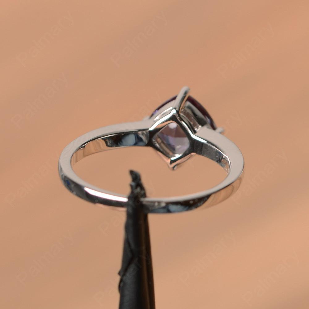 Cushion Cut Alexandrite Solitaire Rings - Palmary