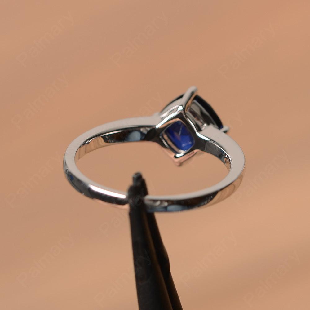 Cushion Cut Sapphire Solitaire Rings - Palmary