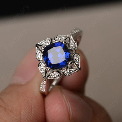 Cushion Cut Sapphire Alternative Engagement Rings - Palmary