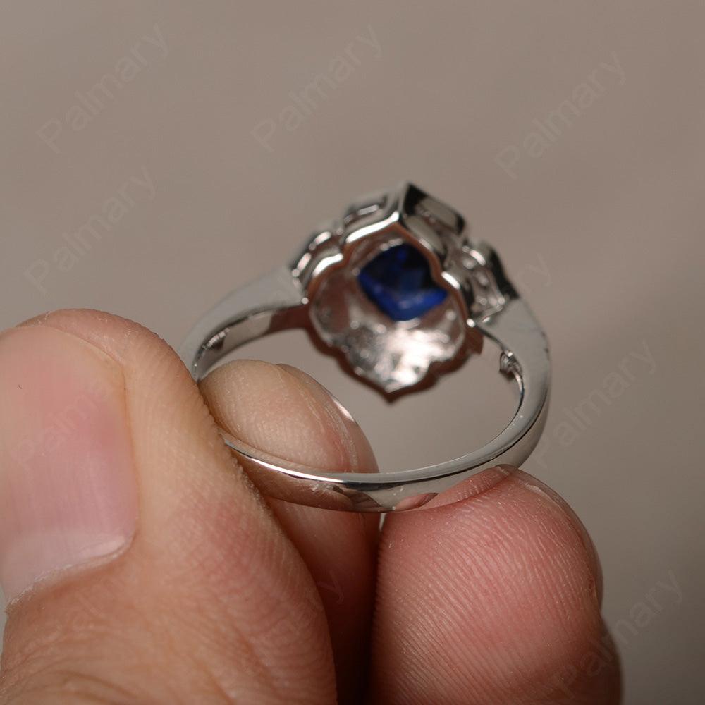 Cushion Cut Sapphire Alternative Engagement Rings - Palmary