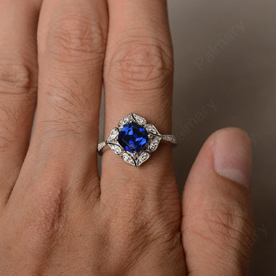 Cushion Cut Sapphire Alternative Engagement Rings - Palmary