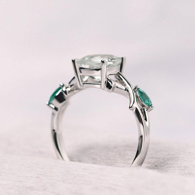 Cushion Cut White Topaz Ring Sterling Silver - Palmary