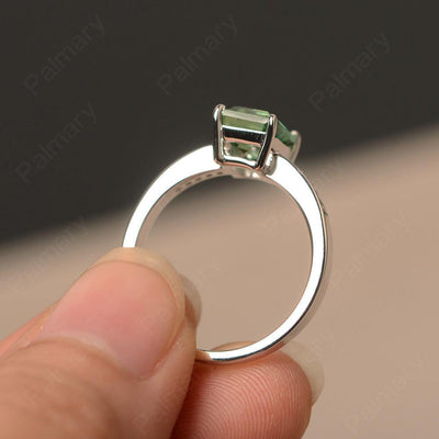 Emerald Cut Green Sapphire Engagement Rings - Palmary