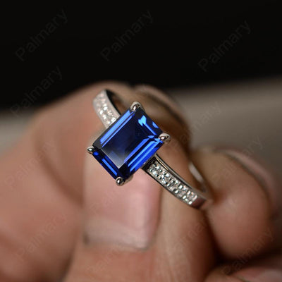 Emerald Cut Sapphire Engagement Rings - Palmary