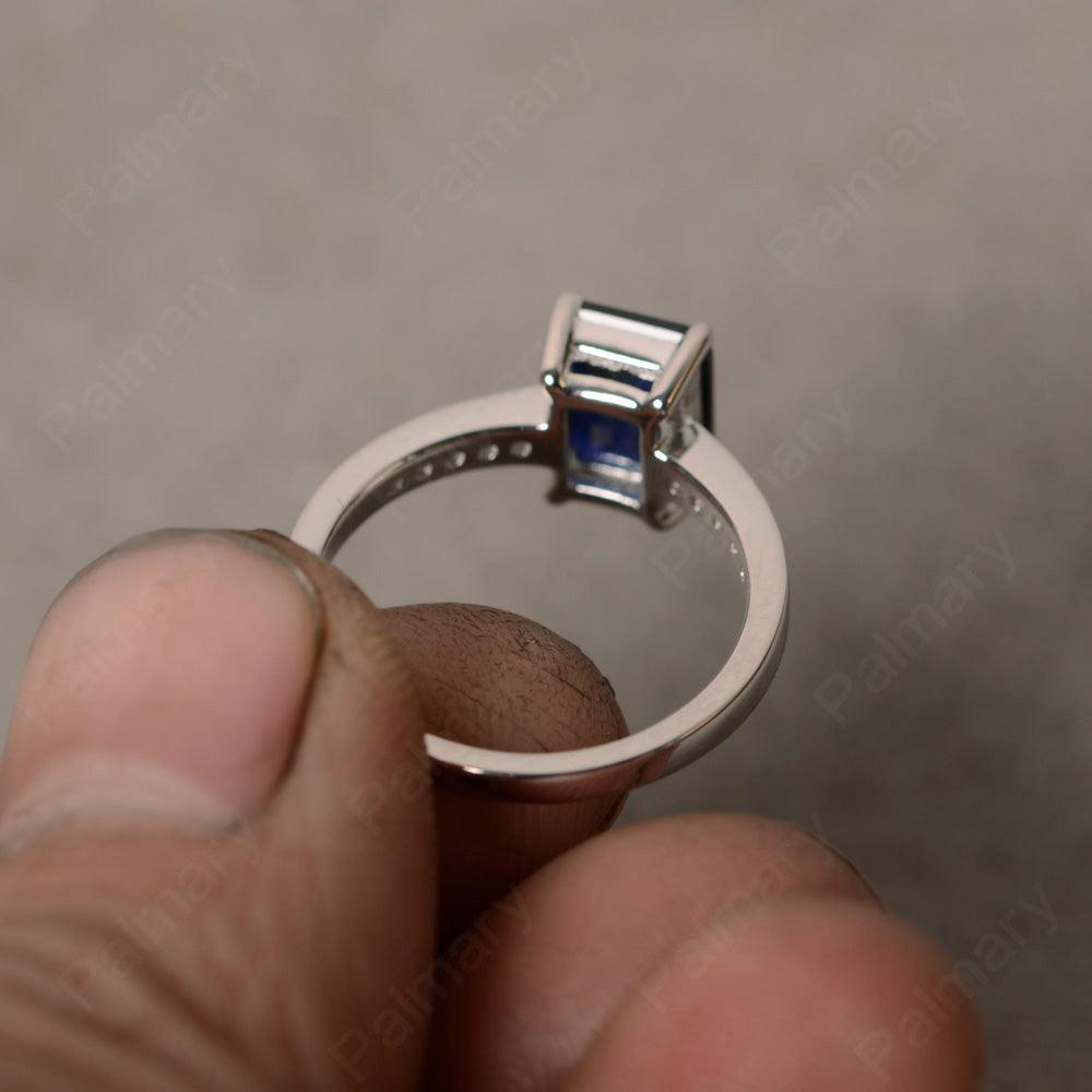 Emerald Cut Sapphire Engagement Rings - Palmary