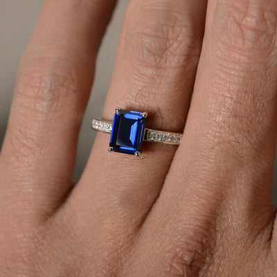 Emerald Cut Sapphire Engagement Rings - Palmary