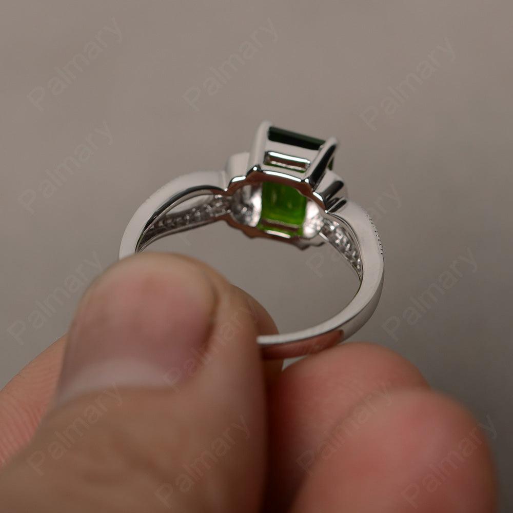 Emerald Cut Vintage Diopside Rings - Palmary