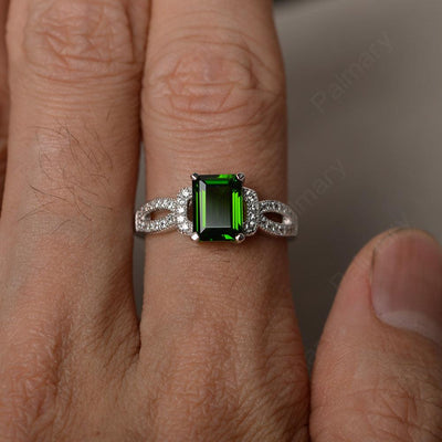 Emerald Cut Vintage Diopside Rings - Palmary