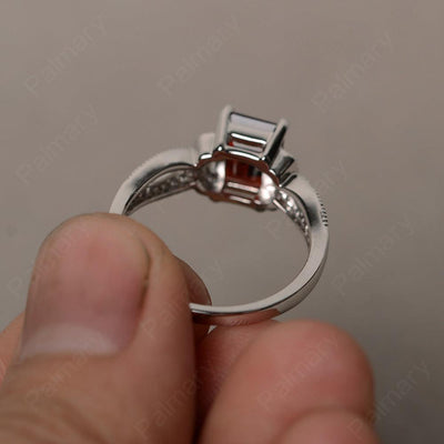 Emerald Cut Vintage Garnet Rings - Palmary