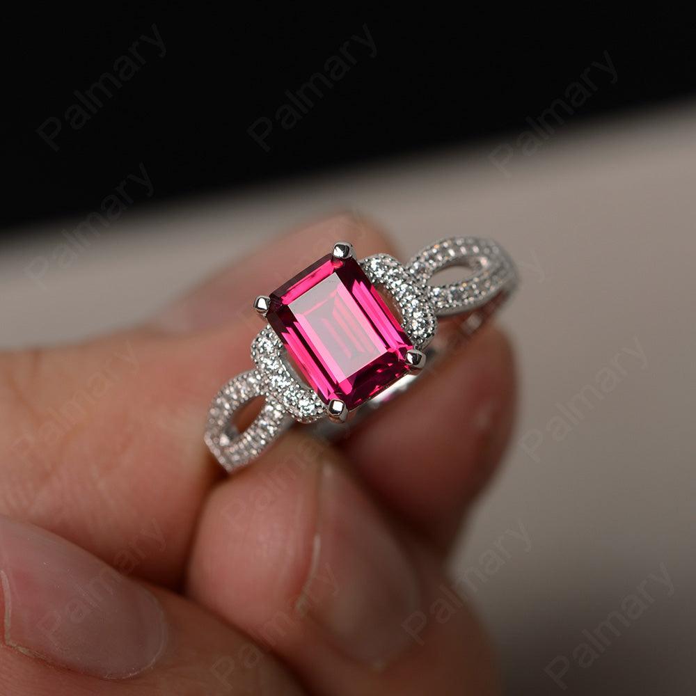 Emerald Cut Vintage Ruby Rings - Palmary