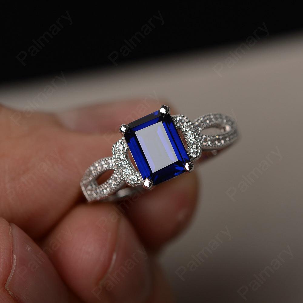 Emerald Cut Vintage Sapphire Rings - Palmary