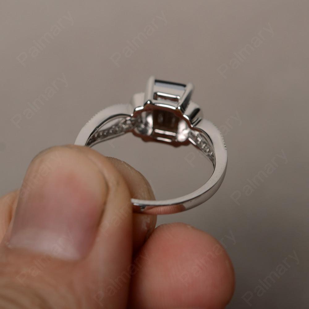Emerald Cut Vintage Smoky Quartz  Rings - Palmary