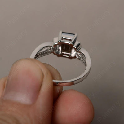 Emerald Cut Vintage Smoky Quartz  Rings - Palmary