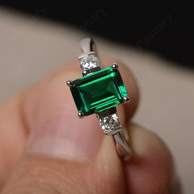 Emerald Cut Emerald Engagement Ring - Palmary
