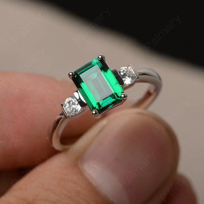 Emerald Cut Emerald Engagement Ring - Palmary