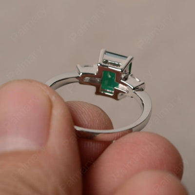 Emerald Cut Emerald Engagement Ring - Palmary