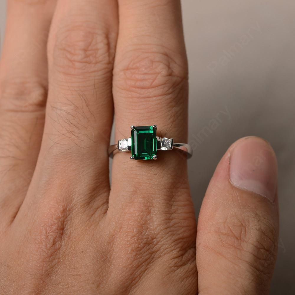 Emerald Cut Emerald Engagement Ring - Palmary