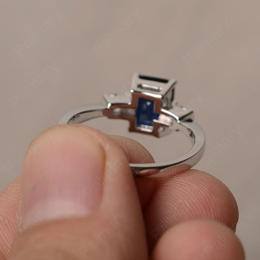 Emerald Cut Sapphire Engagement Ring - Palmary
