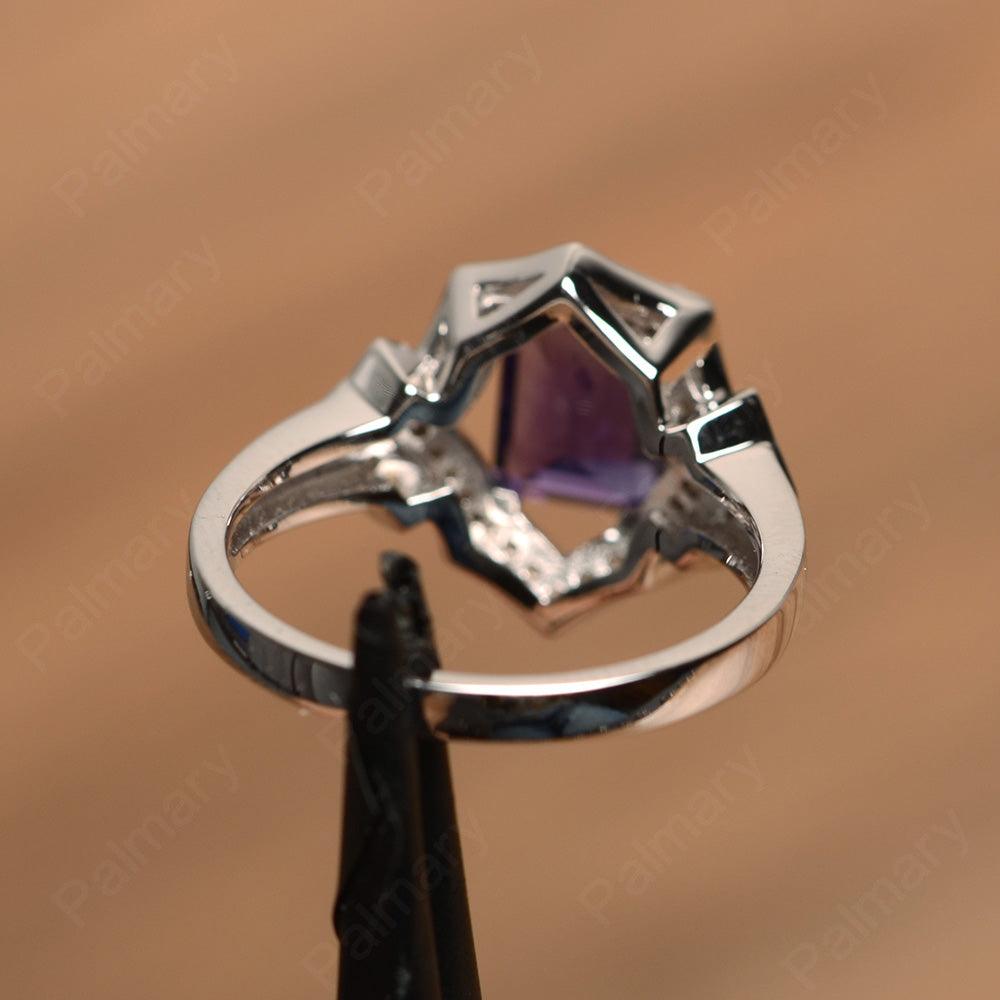 Emerald Cut Amethyst Cocktail Rings - Palmary