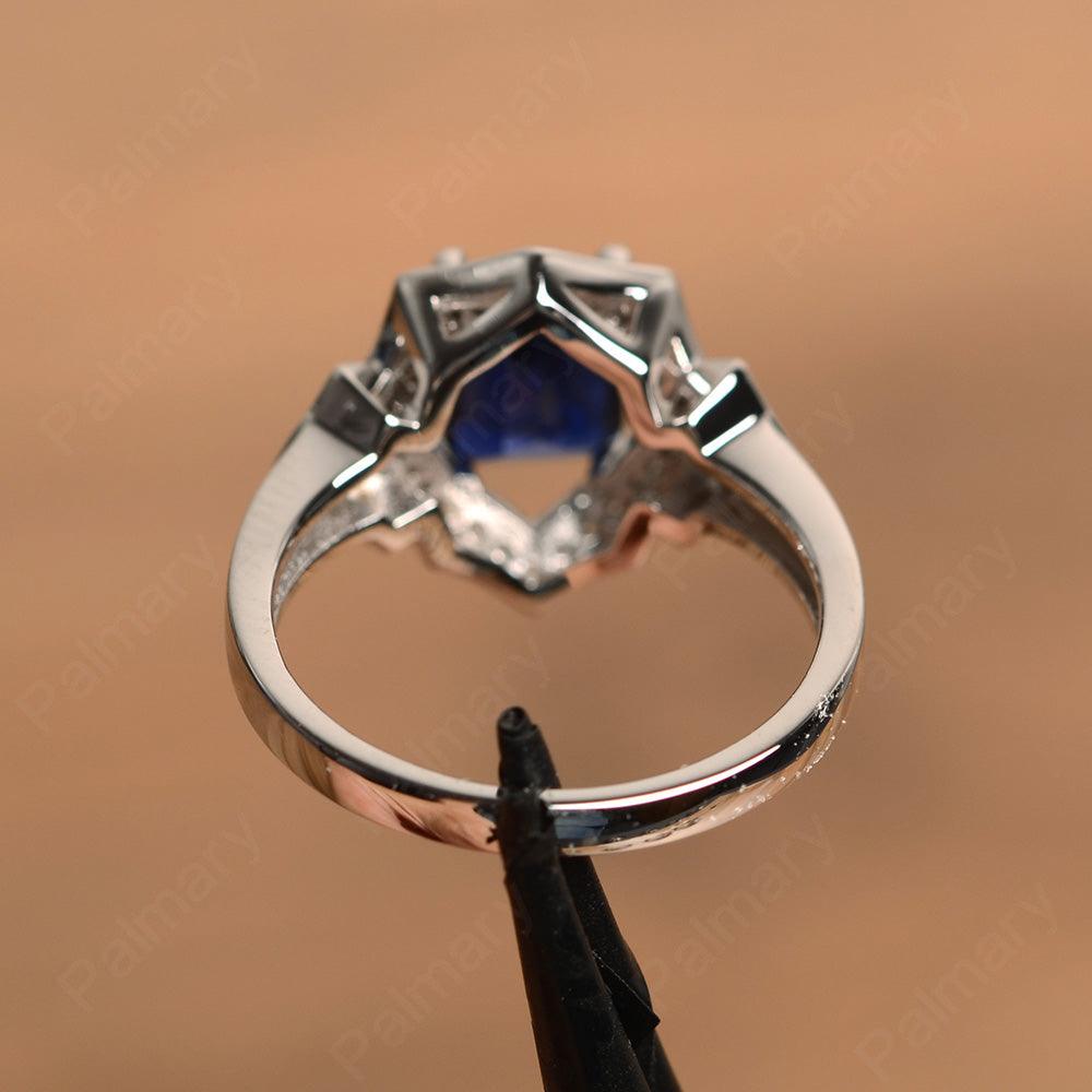 Emerald Cut Sapphire Cocktail Rings - Palmary