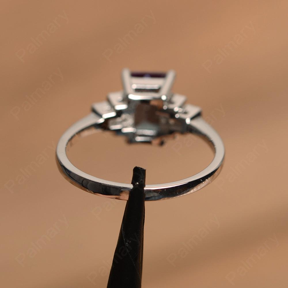 Emerald Cut Alexandrite Rings - Palmary